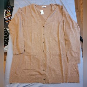 Boyfriend Cardigan-Brown XXL